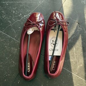 Cider Maroon Patent Ballet Flats